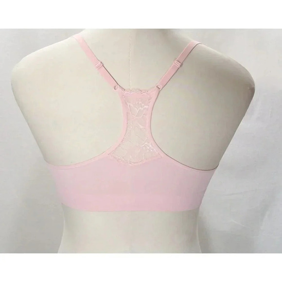 MEDIUM Maidenform DM7968 Fit To Flirt Seamless Lace T-Back Pink NWT New wit - Picture 3 of 3